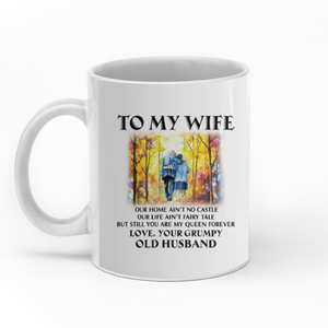 To my wife your grumpy old husband love you personalised gift customized mug coffee mugs gifts custom christmas mugs