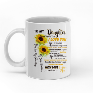 To my daughter never forget that I love you personalised gift customized mug coffee mugs gifts custom christmas mugs