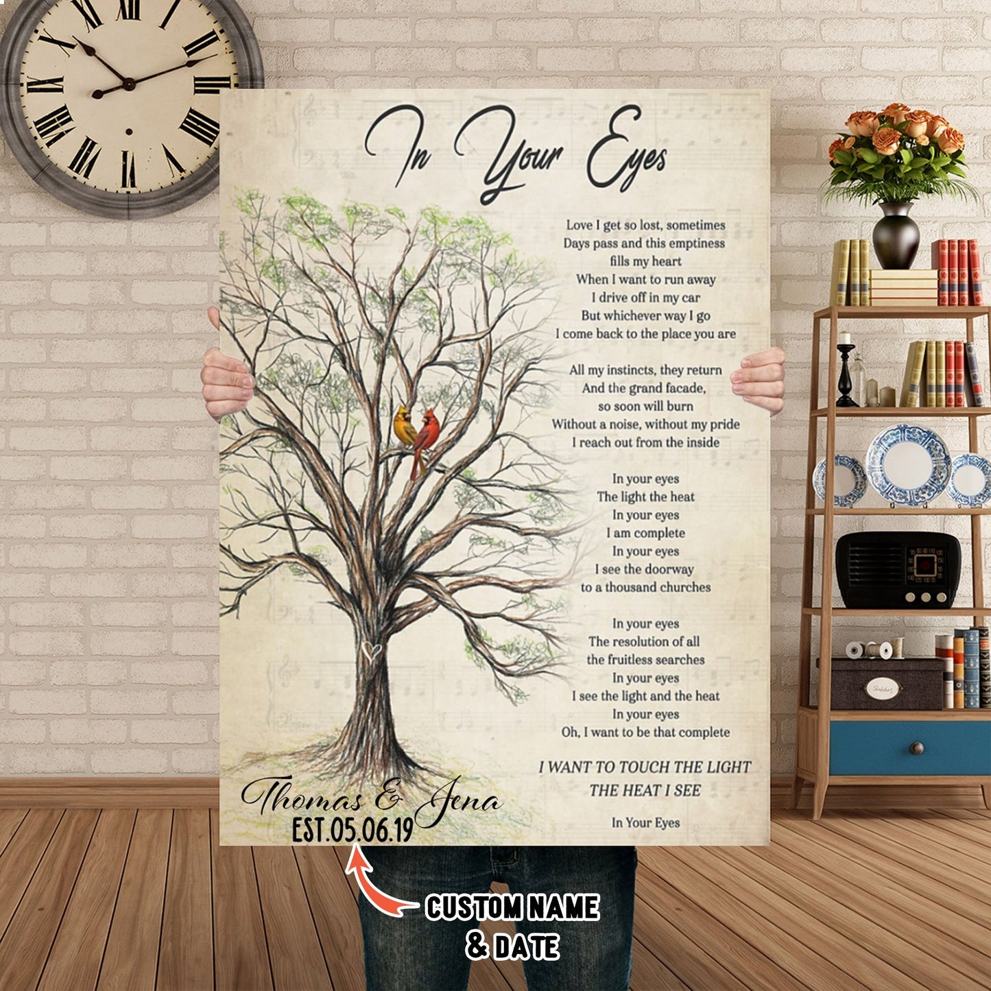 In Your Eyes – Poem Canvas