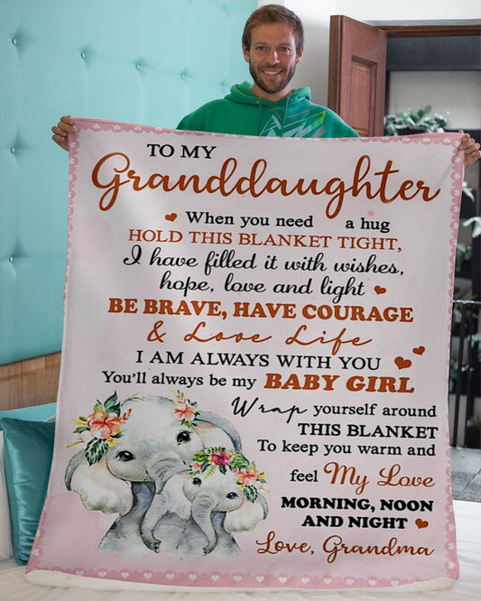 Blanket For Granddaughter Gift of Grandma