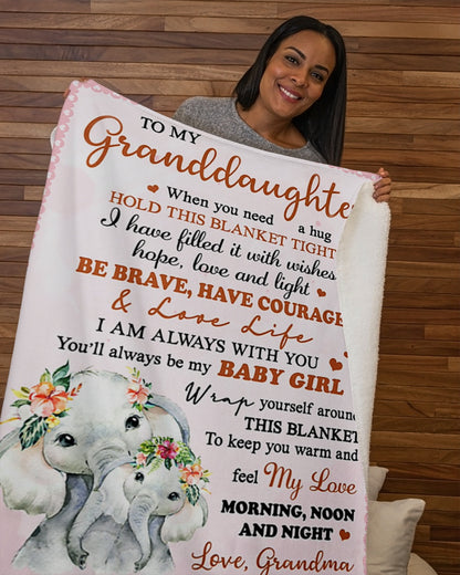 Blanket For Granddaughter Gift of Grandma