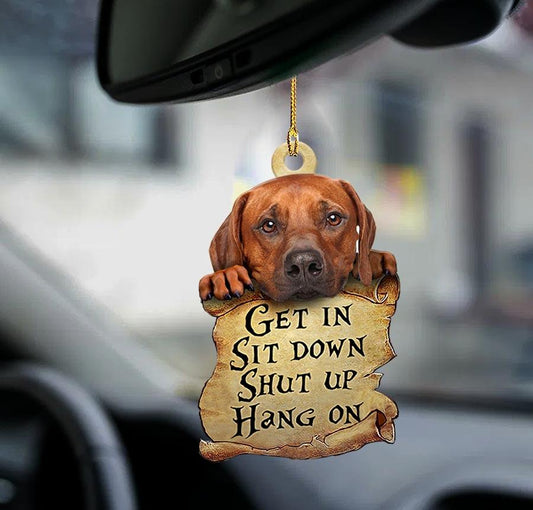 Rhodesian Ridgeback Get In Dog Moms Two Sided Ornament - Best gifts your whole family
