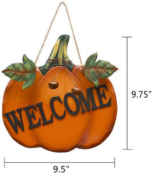 Wood Pumpkin Welcome Sign Fall Decor Autumn Harvest Thanksgiving Halloween Decor