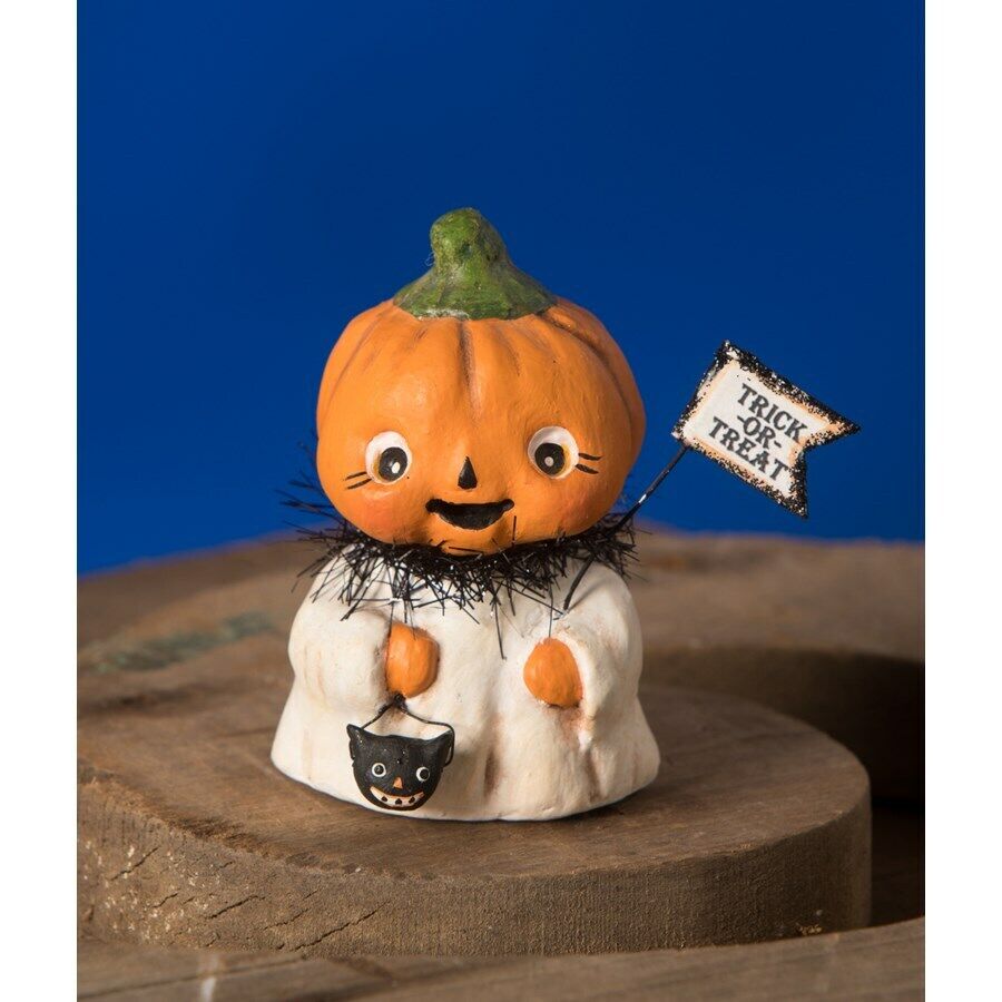 Bethany Lowe Raggedy Pants Trick Treat Pumpkinhead Vntg Halloween Decor Figure