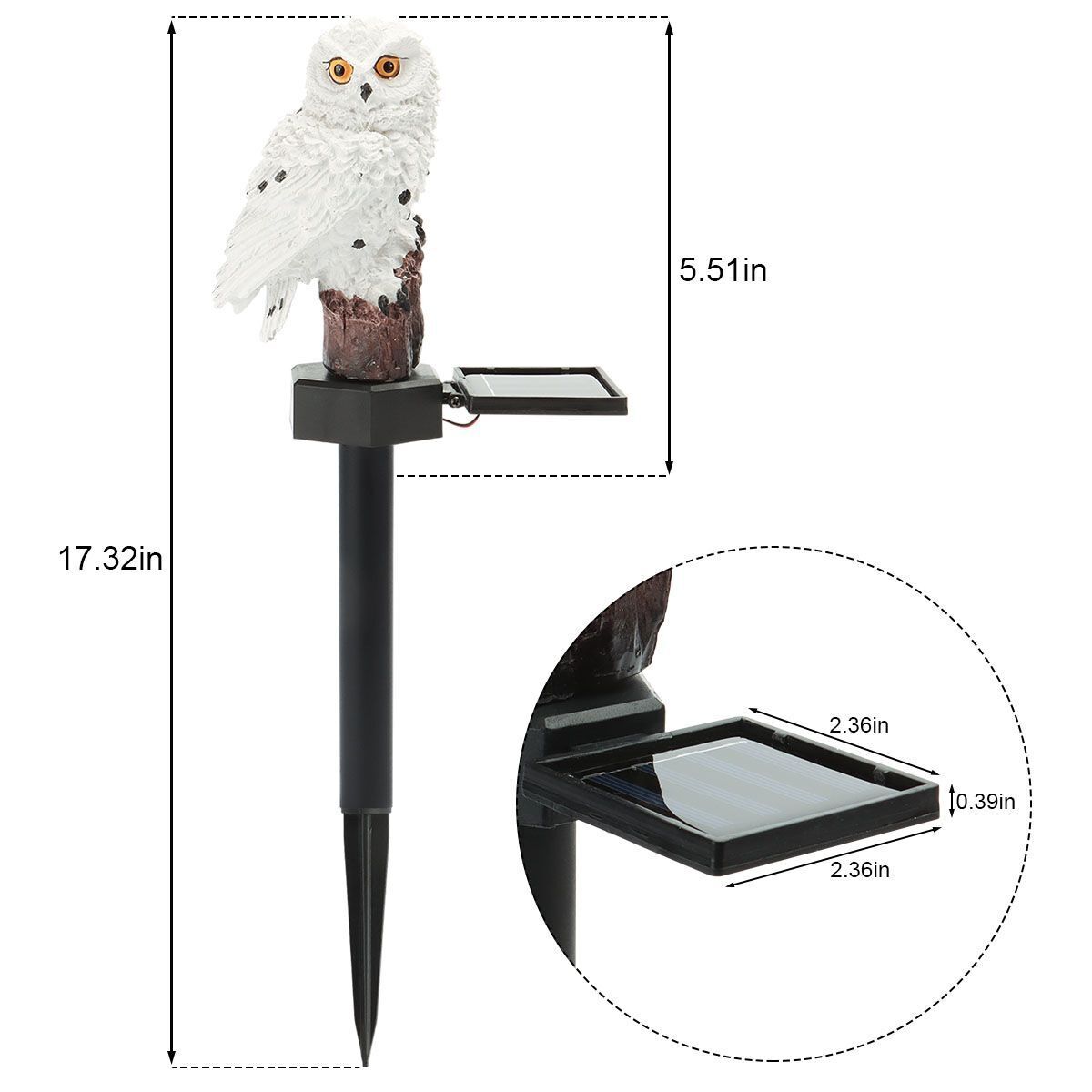 Solar Power LED Owl Parrot Lawn Light Outdoor Garden Landscape Lamp Halloween US