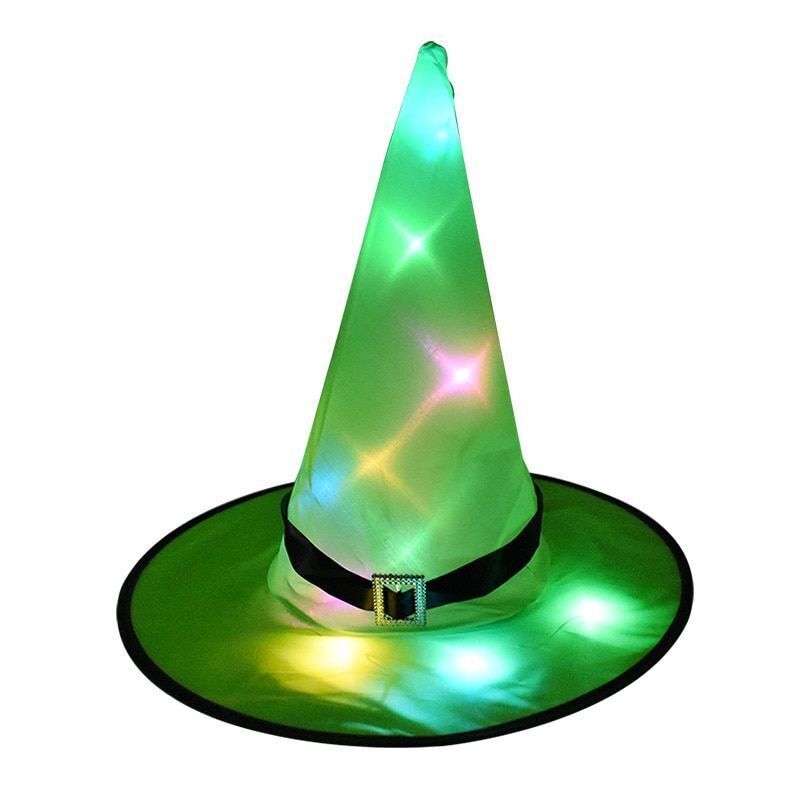 Halloween Glowing Witch Hat LED Lights Props Outdoor Tree Hanging Party Decor US