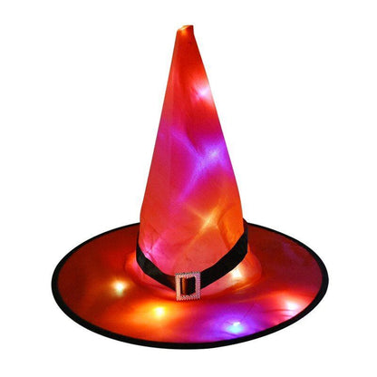 Halloween Glowing Witch Hat LED Lights Props Outdoor Tree Hanging Party Decor US