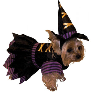 Witch Dog Costume Pet Halloween Fancy Dress