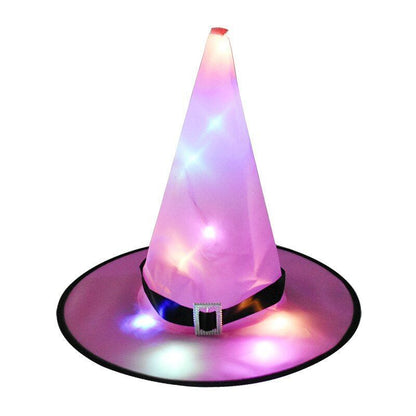 Halloween Glowing Witch Hat LED Lights Props Outdoor Tree Hanging Party Decor US