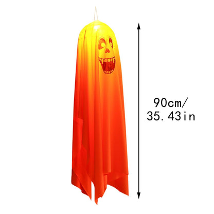 Halloween LED Hanging Orange Ghost Lights Indoor Outdoor Garden Party Bar Decor
