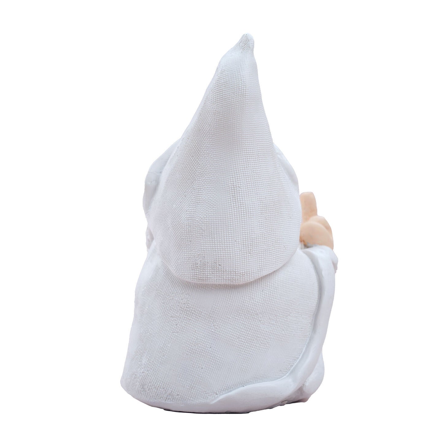Smoking White Wizard Gnome Middle Finger Garden Yard Lawn Ornament Statue Decor