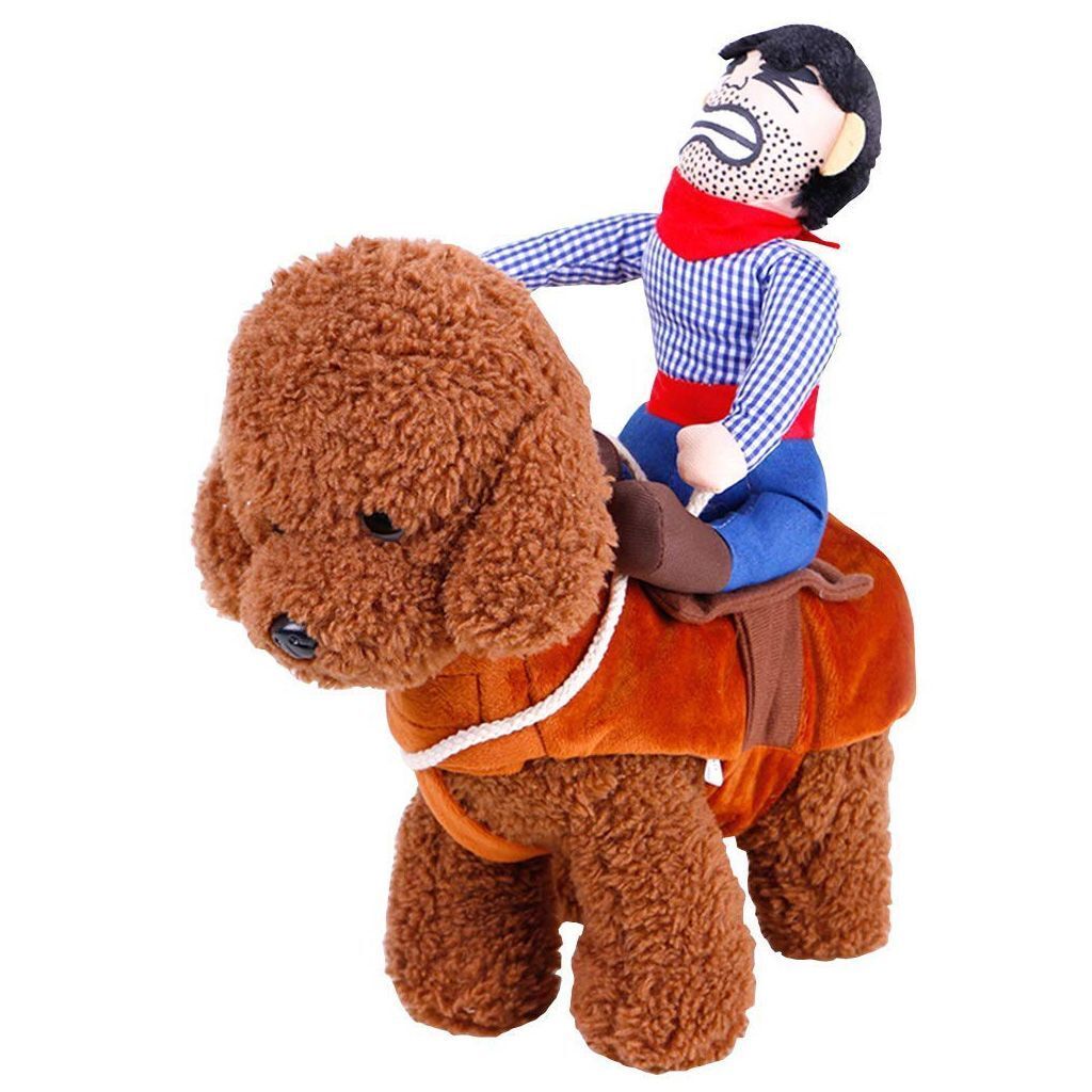 Funny Riding Horse Cowboy Pet Dog Costumes Puppy Party Costume Clothes Halloween
