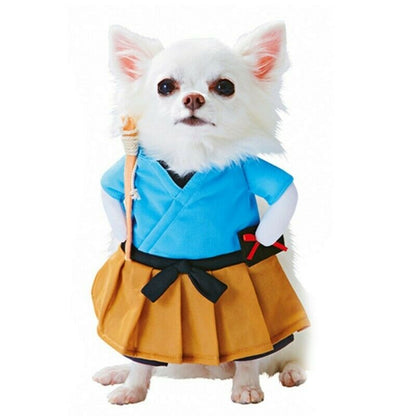 Madraí Cat éadaí Peataí Greannmhar Samurai Páirtí Cosplay Éadaí Féile Fancy Madraí NUA 