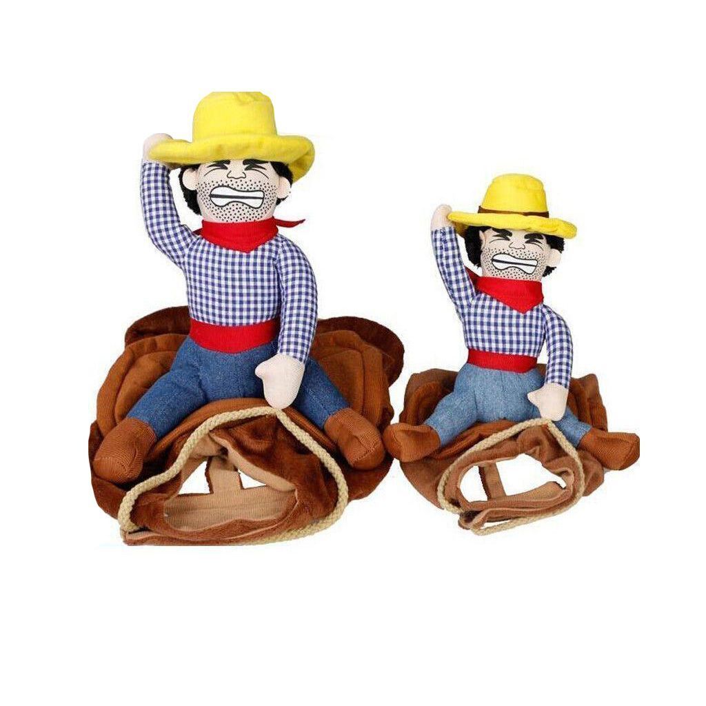 Funny Riding Horse Cowboy Pet Dog Costumes Puppy Party Costume Clothes Halloween