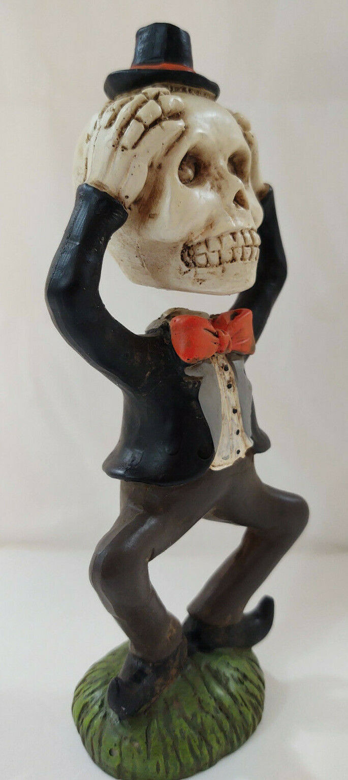 Comedy Skeleton Statue Horror Gothic Halloween Vintage Style Skull Figurine Gift