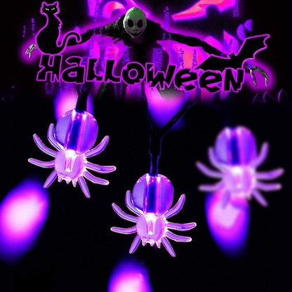 LED Halloween Purple Spider Decor String Lights for Halloween Outdoor Indoor US
