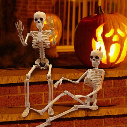 Halloween Human Skeleton Oversized Poseable Decoration Party Prop 40*12cm