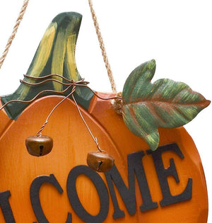 Wood Pumpkin Welcome Sign Fall Decor Autumn Harvest Thanksgiving Halloween Decor