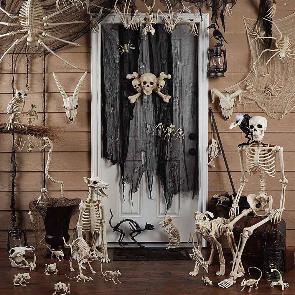 Halloween Skeleton Cat Dog Mouse Bat Prop Animal Bones Party Horror Decoration