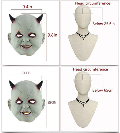 Halloween Demon Vampire Mask Horror Zombie Party Cosplay Decoration Prop