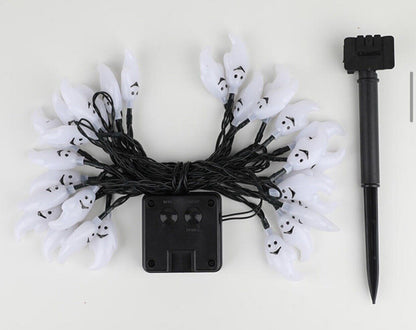 Halloween Ghost Solar LED Lights On String