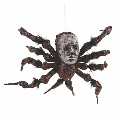 Halloween Spider Decoration With Skull Face, Home Decor, 42"