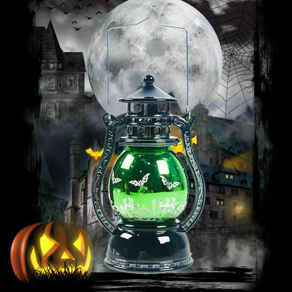 Halloween Lamp Flame Pumpkin Castle Witch Lights Party LED Lantern Hanging Gift