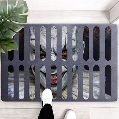 Halloween Clown Room Rug Scary Carpet Horror Welcome Door Mat Home Decoration US