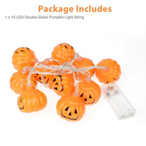 10 LED Halloween Pumpkin String Lights Lantern Lamp Home Party Christmas Decors