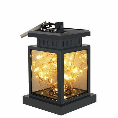 Solar Lantern Hanging Light LED Waterproof Yard Outdoor Patio Garden Yard Lamp warm white string