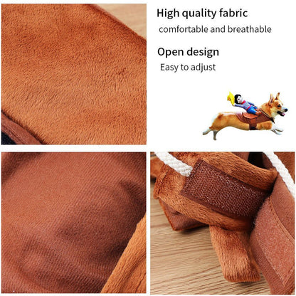 Funny Riding Horse Cowboy Pet Dog Costumes Puppy Party Costume Clothes Halloween