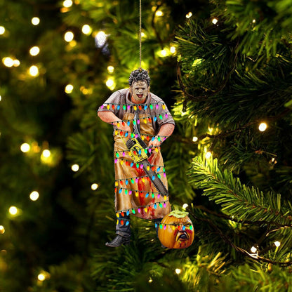 DIY Horror Scannán Ornáide Trick nó Caitheamh Scary Crann Nollag Ornáide Horror