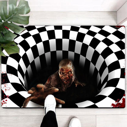 Halloween Clown Room Rug Scary Carpet Horror Welcome Door Mat Home Decoration US