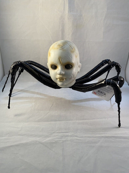Doll Baby Head Spider Creepy Halloween Decor Haunted House Prop Scary NEW