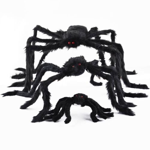 Halloween Large Black Spider Scary Haunted House Prop Party Decor Outdoor Indoor
