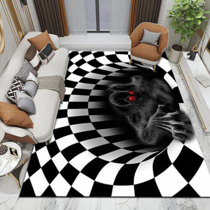 Halloween Clown Room Rug Scary Carpet Horror Welcome Door Mat Home Decoration US