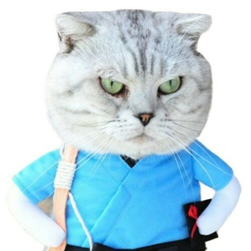 Madraí Cat éadaí Peataí Greannmhar Samurai Páirtí Cosplay Éadaí Féile Fancy Madraí NUA 