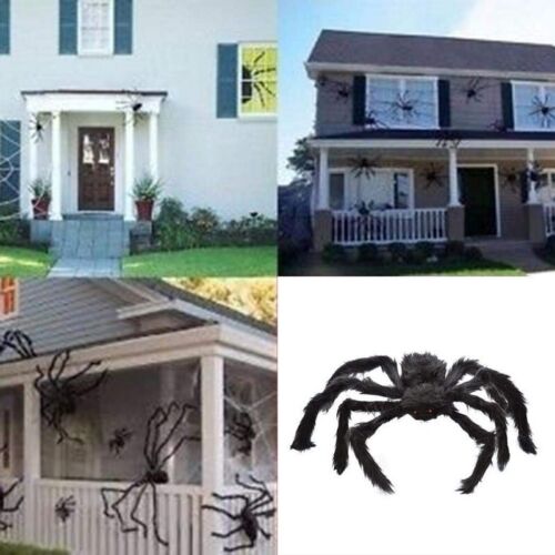 Halloween Large Black Spider Scary Haunted House Prop Party Decor Outdoor Indoor