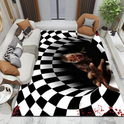 Halloween Clown Room Rug Scary Carpet Horror Welcome Door Mat Home Decoration US