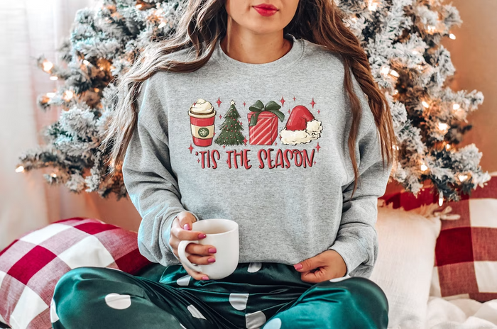 Tis The Season Sweatshirt, Christmas Tis The Season Sweatshirt, Merry Christmas Sweatshirt, Christmas Sweatshirt, Cute Winter Sweatshirt