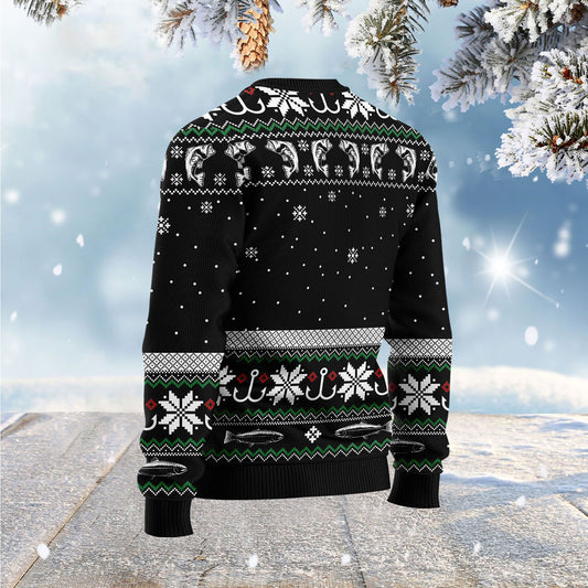 Santa Claus Fishing Ugly Christmas Sweater, Christmas Ugly Sweater,Christmas Gift,Gift Christmas 2024