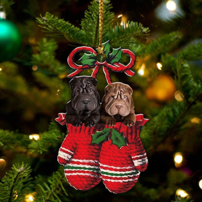 Shar Pei Inside Your Gloves Christmas Holiday-Two Sided Ornament Christmas 2022 Ornament Gift - Best gifts your whole family