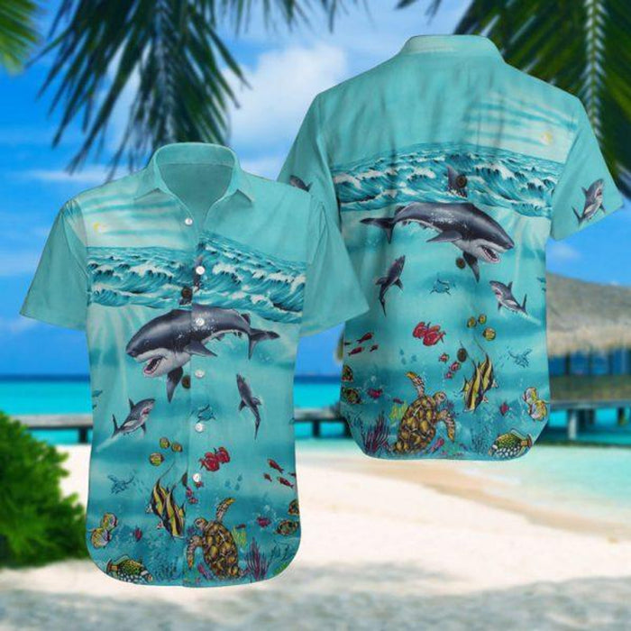 Shark Hawaiian Shirt,Hawaiian Shirt Gift,Christmas Gift