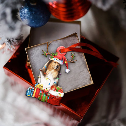 Shetland Sheepdog Christmas Shape Ornament - Best gifts your whole family