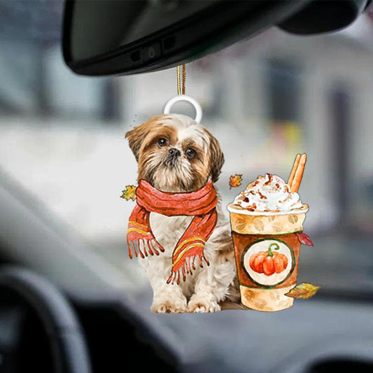 Shih Tzu 2-Pumpkin Spice Kinda-Two Sided Ornament - Best gifts your whole family