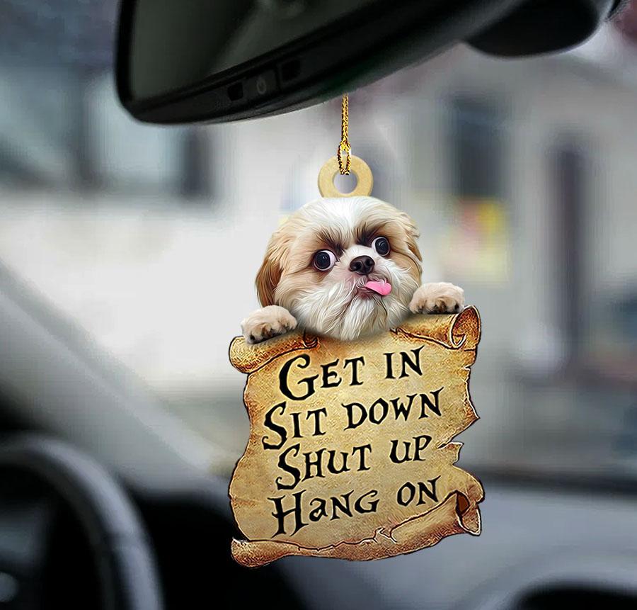 Shih Tzu Get In Two Sided Ornament Christmas Gift Godmerch - Best gifts your whole family