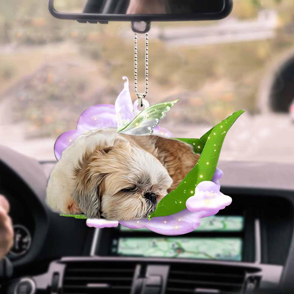 Shih Tzu-Sleep On Fallen Leaves-Two Sided Ornament - Best gifts your whole family