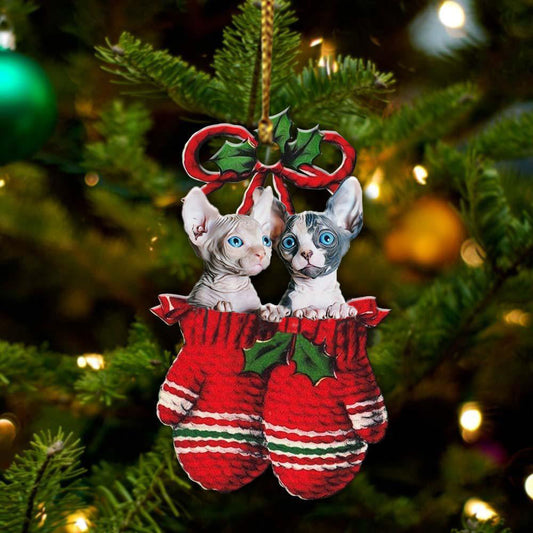 Sphynx Inside Your Gloves Christmas Holiday-Two Sided Ornament Christmas 2022 Ornament Gift - Best gifts your whole family