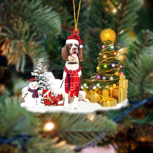 Springer Spaniel Christmas Ornament Christmas Tree Hanging Acrylic Ornament Gift - Best gifts your whole family