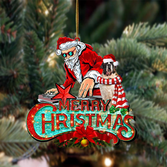 St Bernard-Christmas Rock Two Sided Ornament - Best gifts your whole family